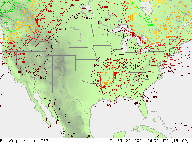 Freezing level GFS Čt 26.09.2024 06 UTC