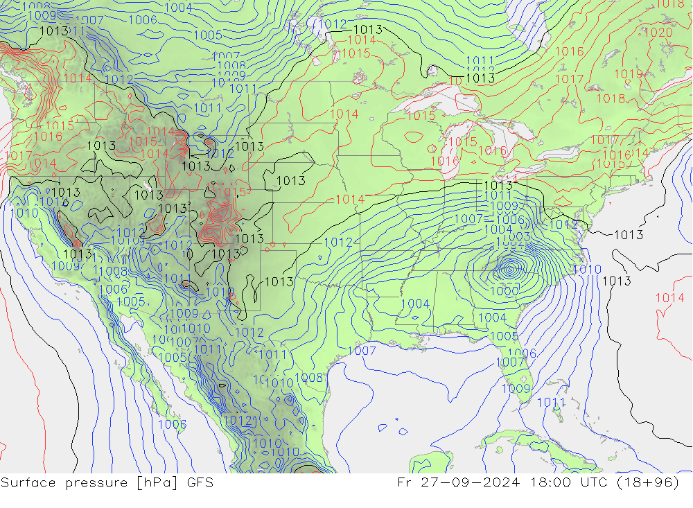 GFS: пт 27.09.2024 18 UTC