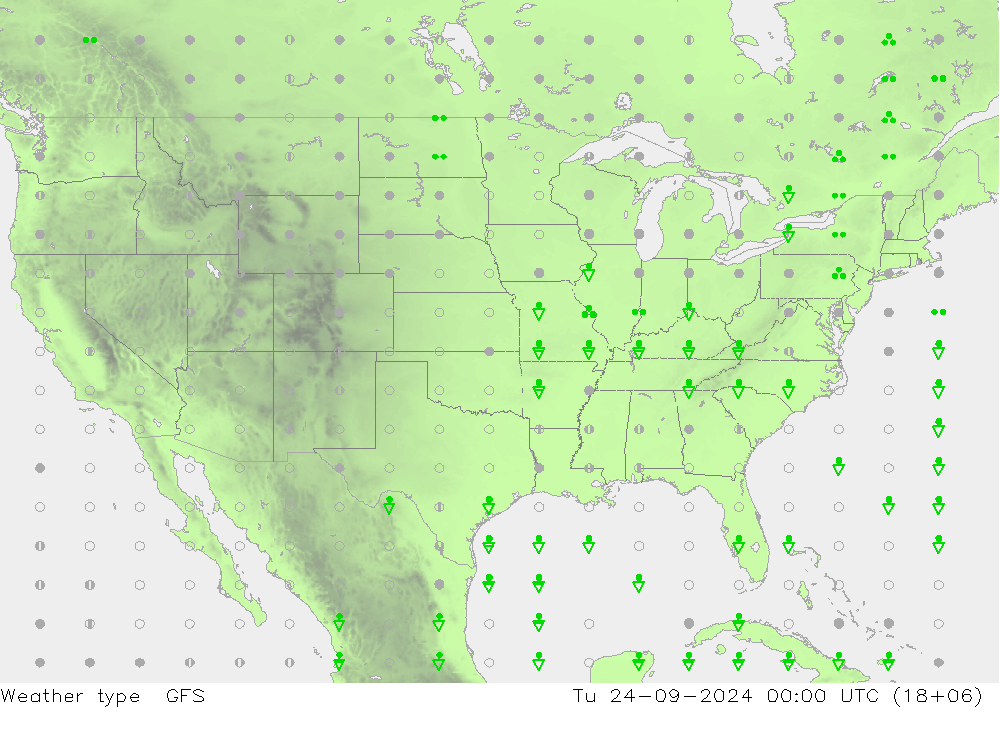 вид осадков GFS вт 24.09.2024 00 UTC