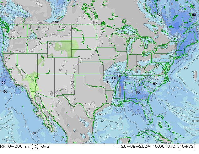 RH 0-300 m GFS Do 26.09.2024 18 UTC