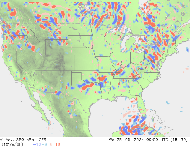 V-Adv. 850 hPa GFS  25.09.2024 09 UTC