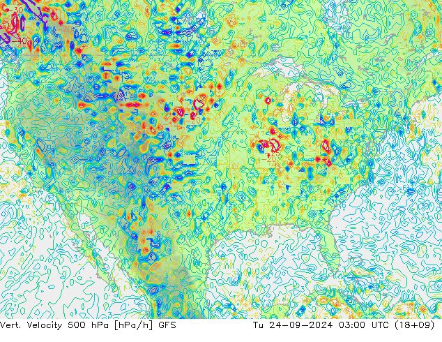 Vert. Velocity 500 hPa GFS wto. 24.09.2024 03 UTC