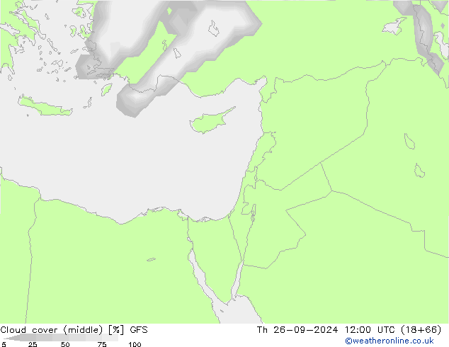 Bewolking (Middelb.) GFS do 26.09.2024 12 UTC