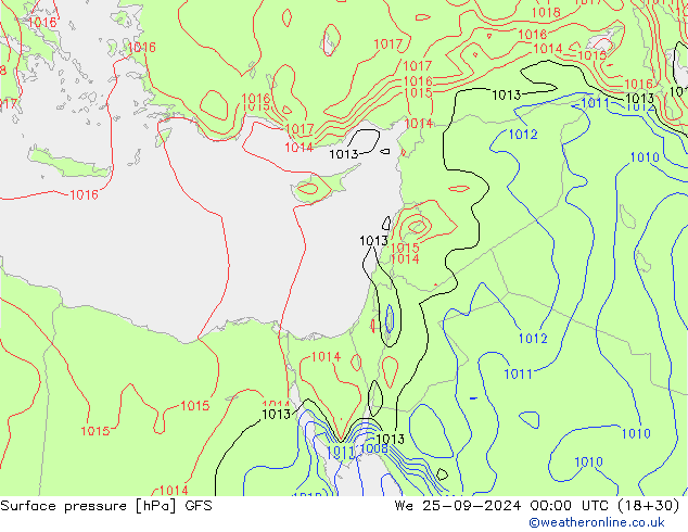 GFS: mié 25.09.2024 00 UTC