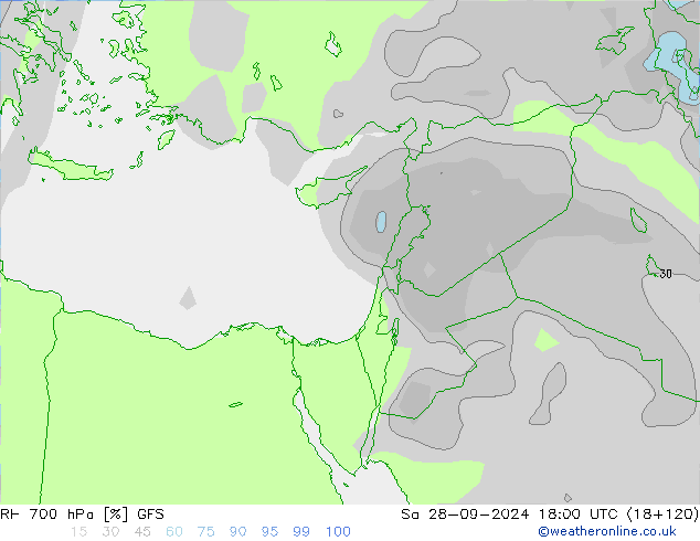 RV 700 hPa GFS za 28.09.2024 18 UTC