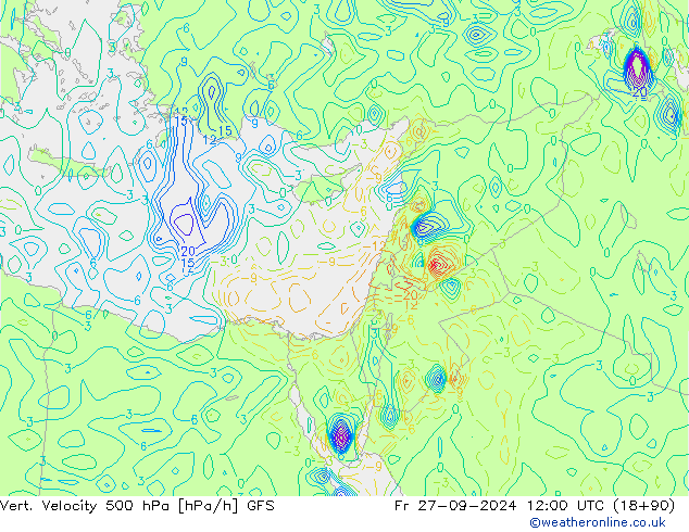 Vert. Velocity 500 hPa GFS September 2024