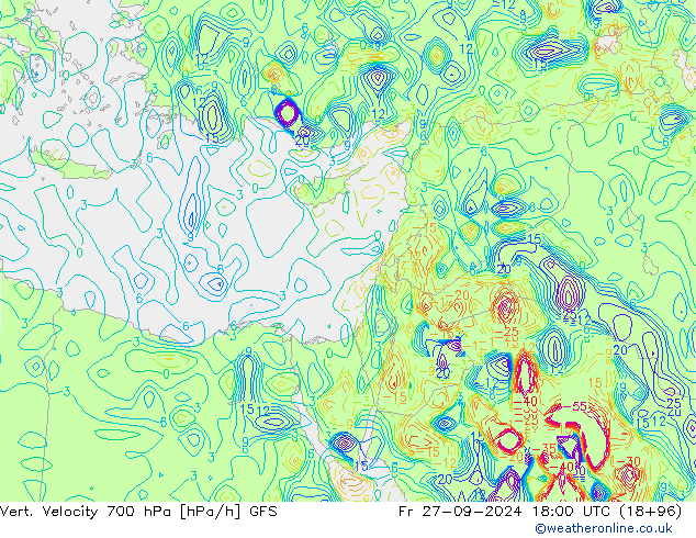 Vert. Velocity 700 hPa GFS Settembre 2024