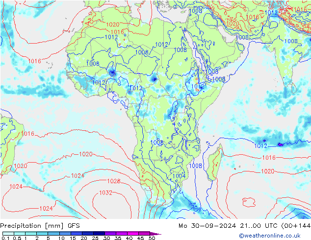 Precipitation GFS Mo 30.09.2024 00 UTC