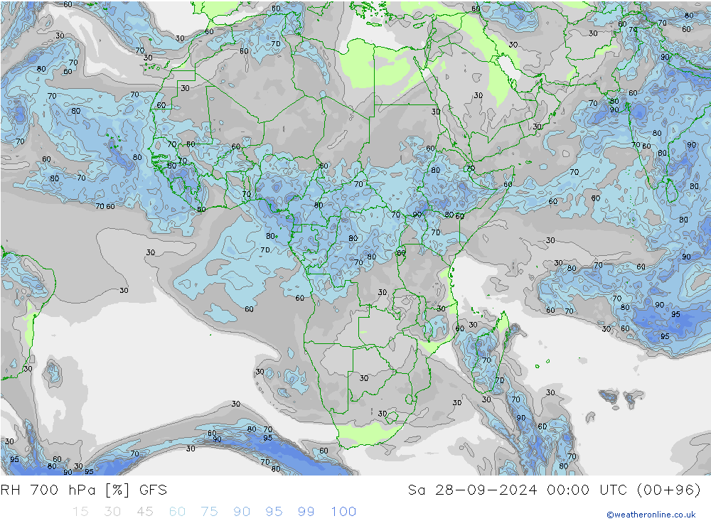 700 hPa Nispi Nem GFS Cts 28.09.2024 00 UTC