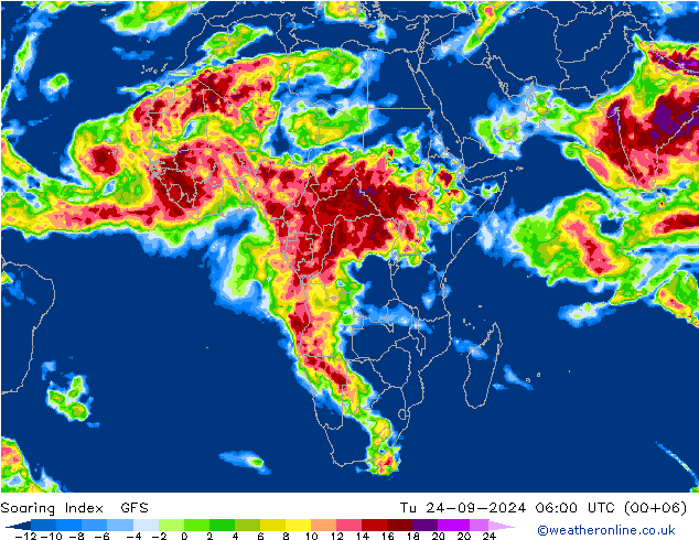 Soaring Index GFS  24.09.2024 06 UTC