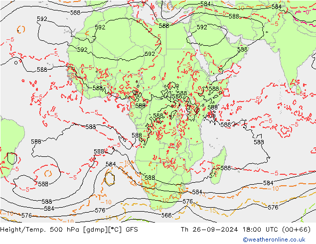 Z500/Rain (+SLP)/Z850 GFS Th 26.09.2024 18 UTC