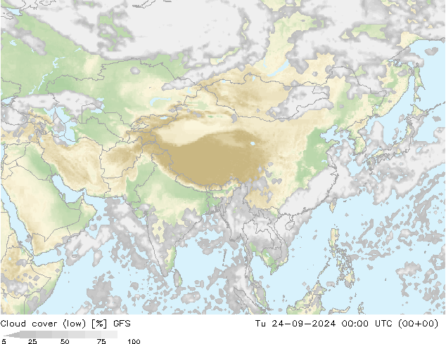 Wolken (tief) GFS Di 24.09.2024 00 UTC