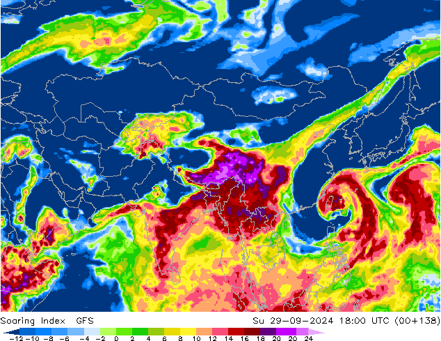 Soaring Index GFS dom 29.09.2024 18 UTC