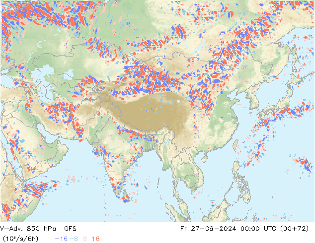 V-Adv. 850 hPa GFS Fr 27.09.2024 00 UTC