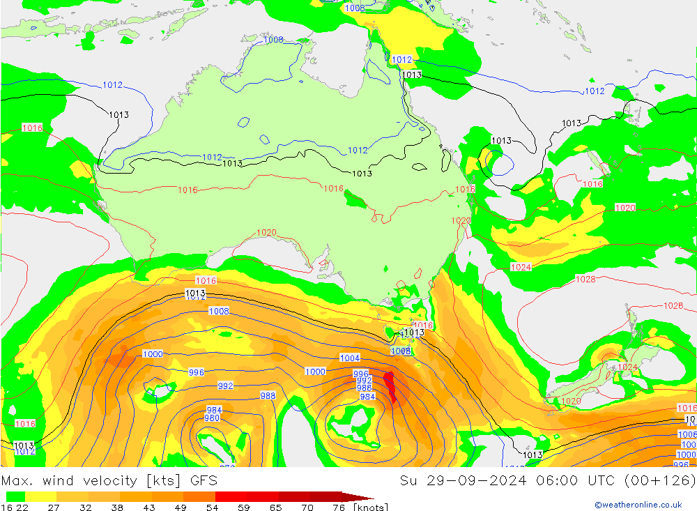 Max. wind velocity GFS Settembre 2024