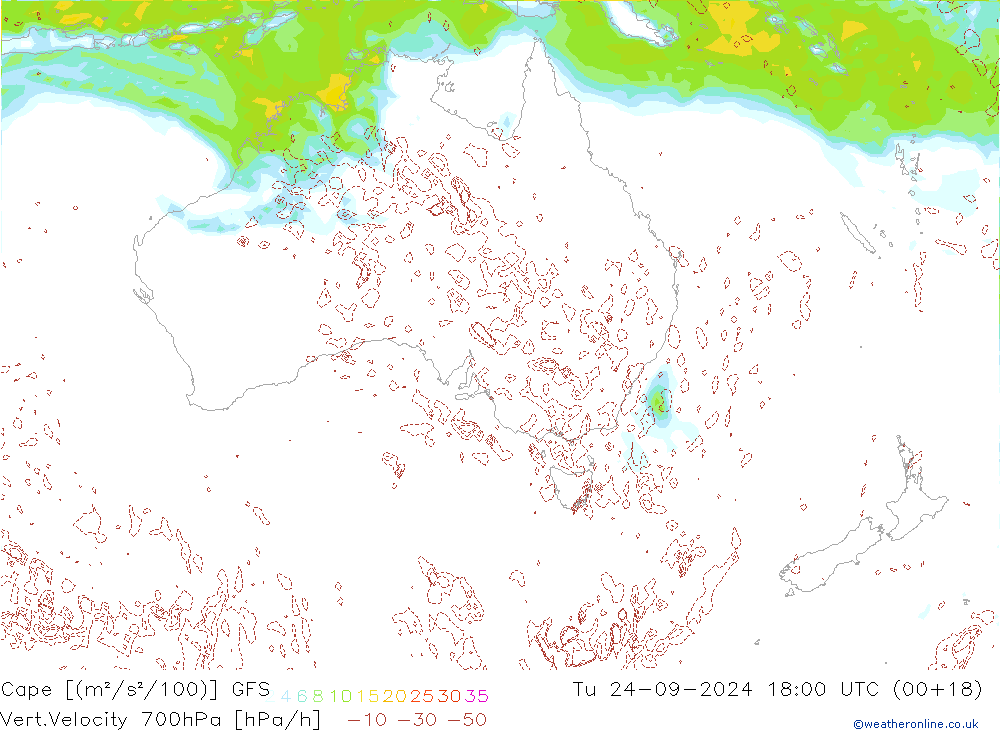 Cape GFS  24.09.2024 18 UTC