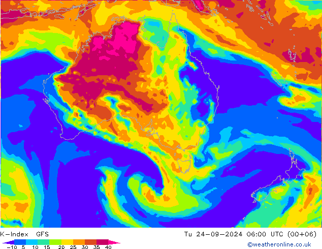 K-Index GFS mar 24.09.2024 06 UTC