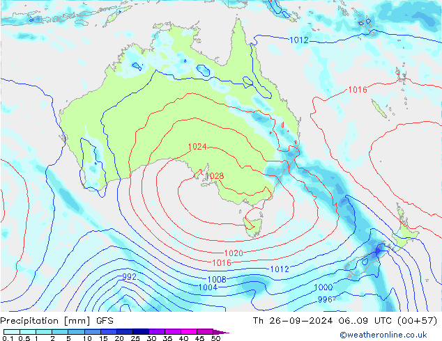 precipitação GFS Qui 26.09.2024 09 UTC