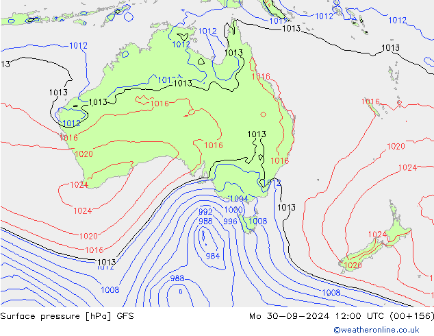 GFS: lun 30.09.2024 12 UTC