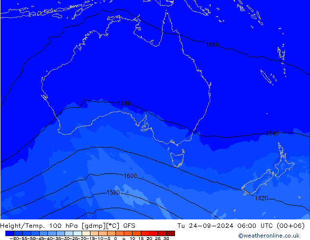 Géop./Temp. 100 hPa GFS mar 24.09.2024 06 UTC