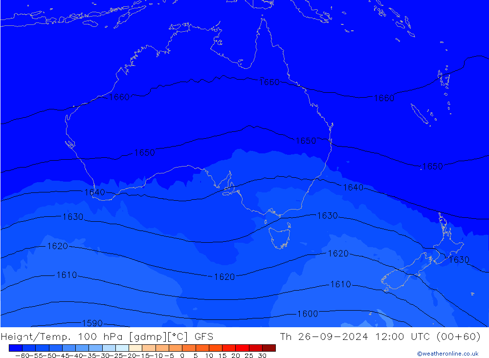 Géop./Temp. 100 hPa GFS jeu 26.09.2024 12 UTC