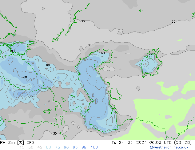 RH 2m GFS September 2024