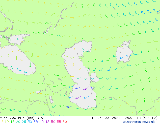  700 hPa GFS  24.09.2024 12 UTC