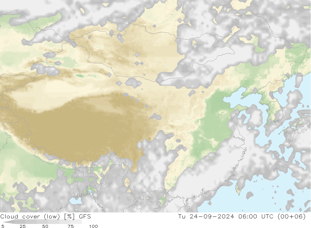 облака (средний,средний,низкий) GFS вт 24.09.2024 06 UTC