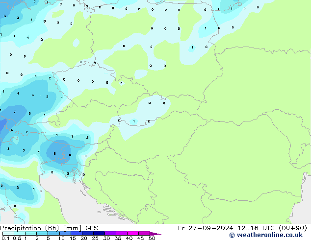 Z500/Rain (+SLP)/Z850 GFS Fr 27.09.2024 18 UTC