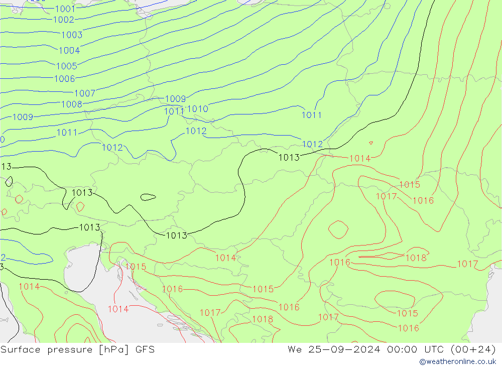 GFS: We 25.09.2024 00 UTC