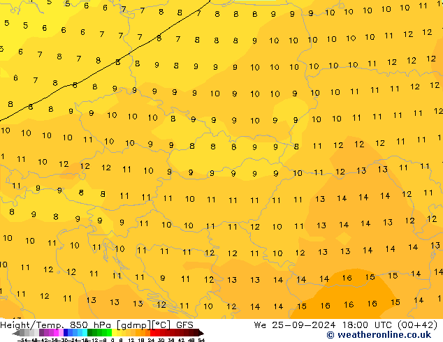 GFS: mer 25.09.2024 18 UTC