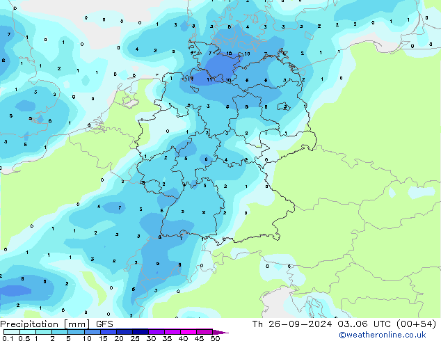 Niederschlag GFS Do 26.09.2024 06 UTC