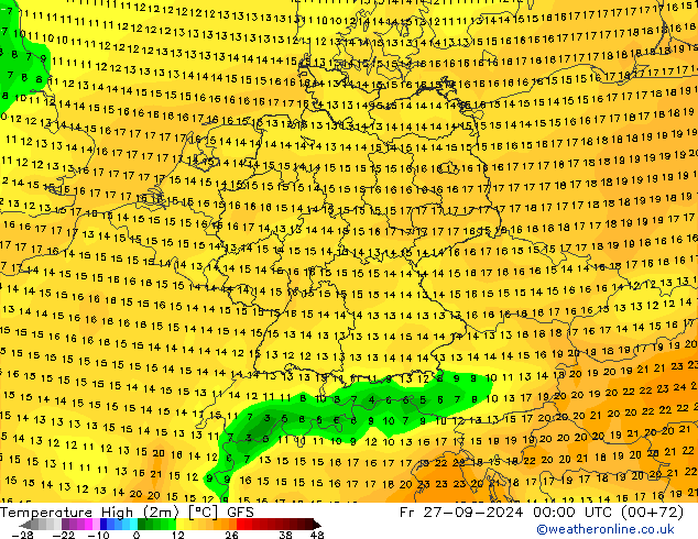 Max.  (2m) GFS  27.09.2024 00 UTC