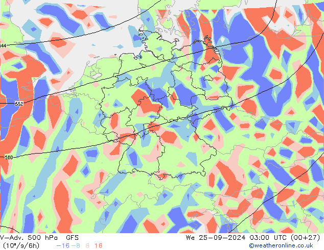 V-Adv. 500 hPa GFS We 25.09.2024 03 UTC