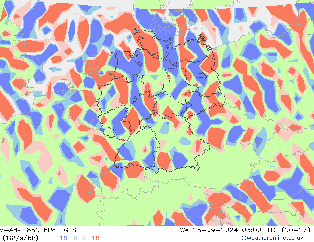 V-Adv. 850 hPa GFS We 25.09.2024 03 UTC