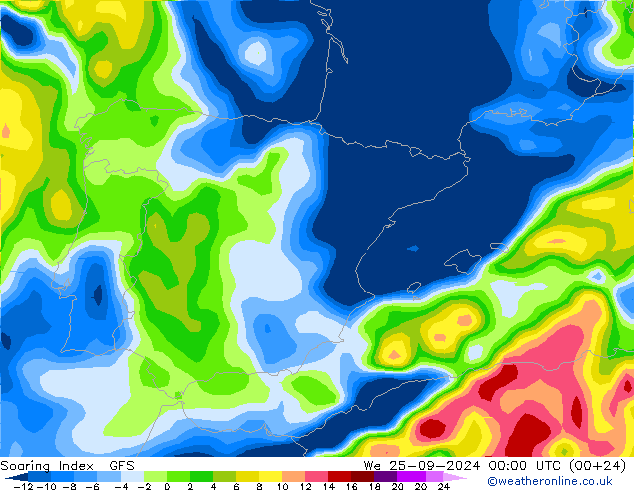 Soaring Index GFS  25.09.2024 00 UTC