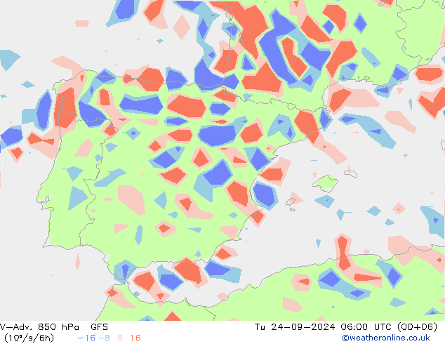 V-Adv. 850 hPa GFS mar 24.09.2024 06 UTC