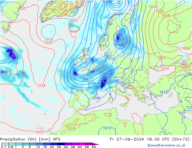  (6h) GFS  27.09.2024 00 UTC