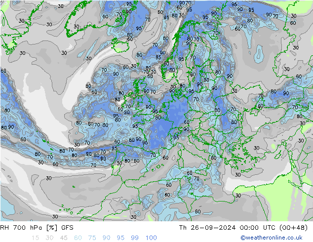 RV 700 hPa GFS do 26.09.2024 00 UTC