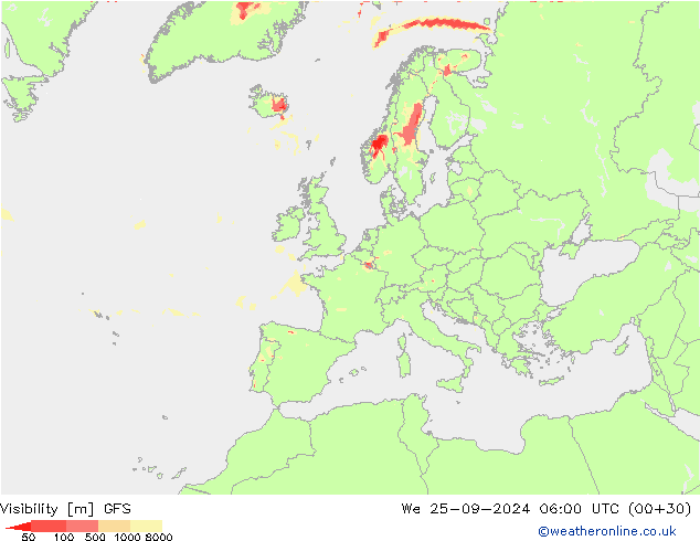 видимость GFS ср 25.09.2024 06 UTC