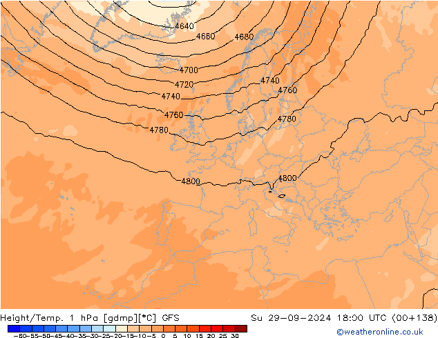 Height/Temp. 1 hPa GFS Su 29.09.2024 18 UTC