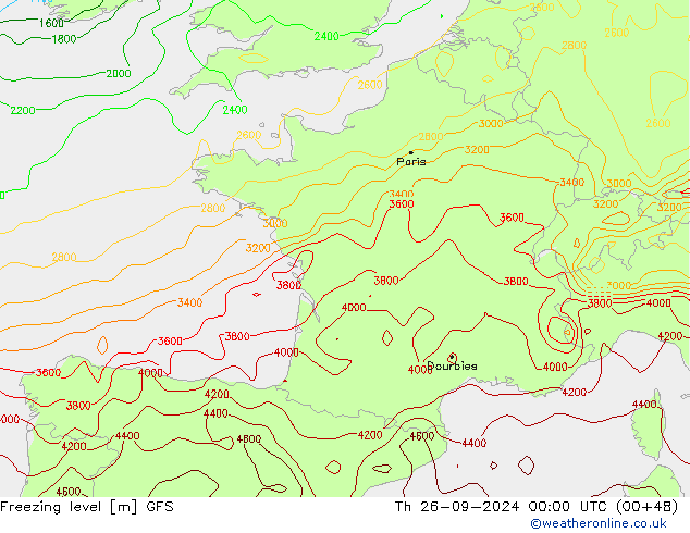 Freezing level GFS September 2024