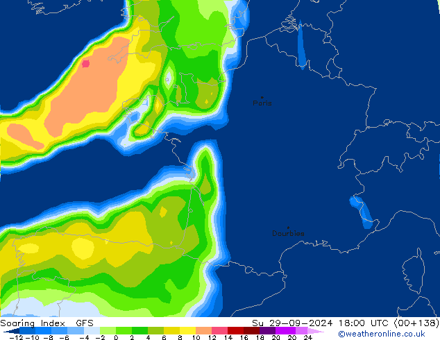 Soaring Index GFS Su 29.09.2024 18 UTC