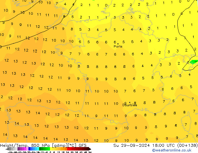 GFS: Ne 29.09.2024 18 UTC