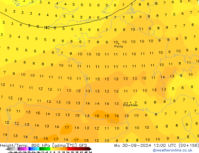 Z500/Rain (+SLP)/Z850 GFS Seg 30.09.2024 12 UTC