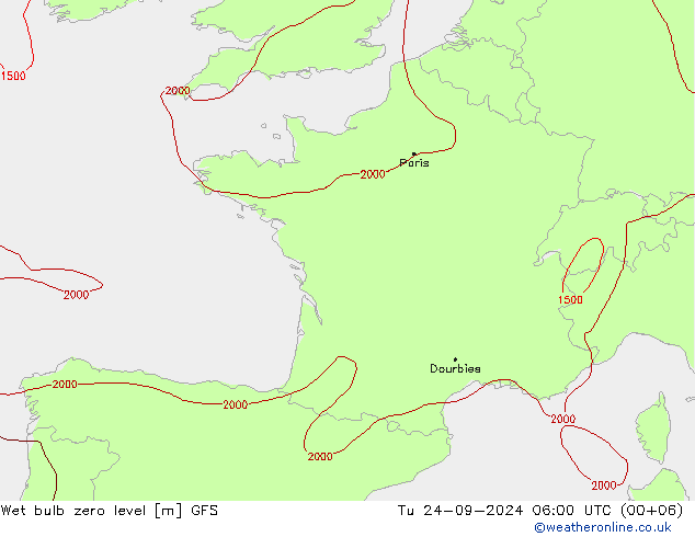 Theta-W Sıfır Seviyesi GFS Sa 24.09.2024 06 UTC