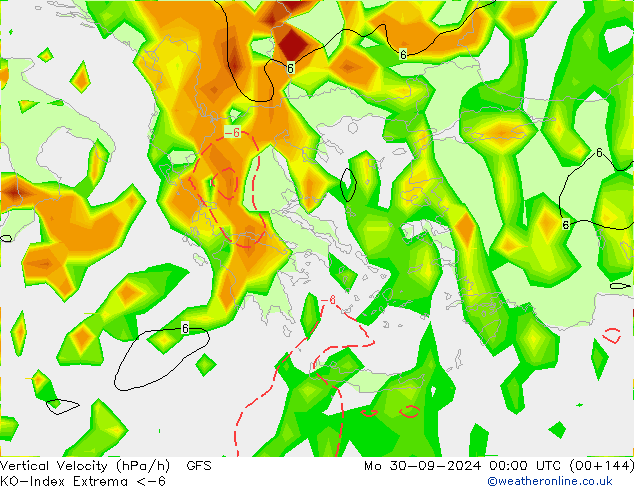 Convection-Index GFS Po 30.09.2024 00 UTC