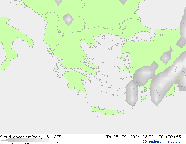 Nubi medie GFS gio 26.09.2024 18 UTC