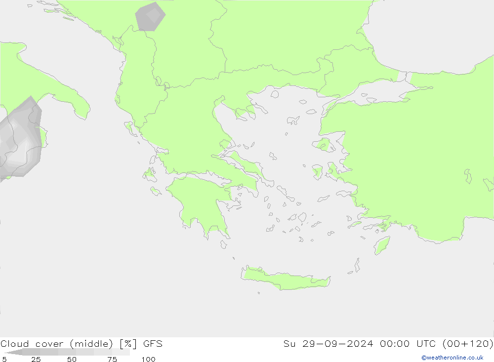 oblačnosti uprostřed GFS Ne 29.09.2024 00 UTC