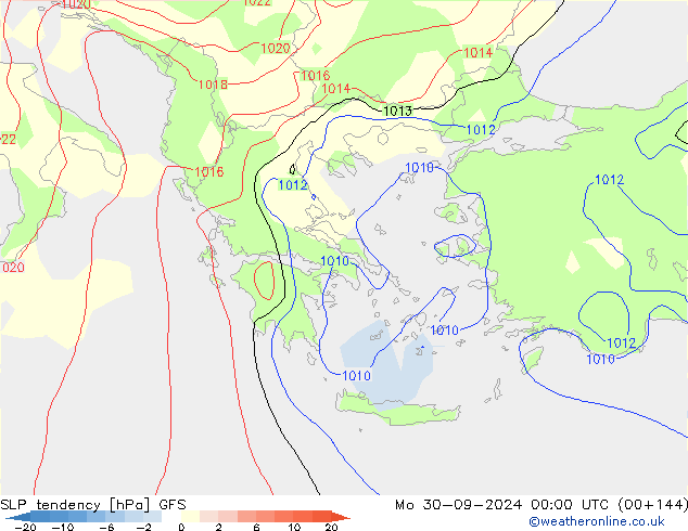 tendencja GFS pon. 30.09.2024 00 UTC